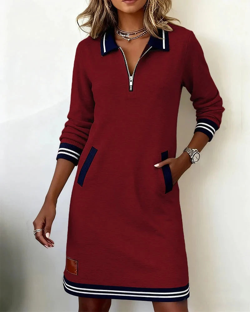 Lily | Women's Cotton Long Sleeve Sweater Dress