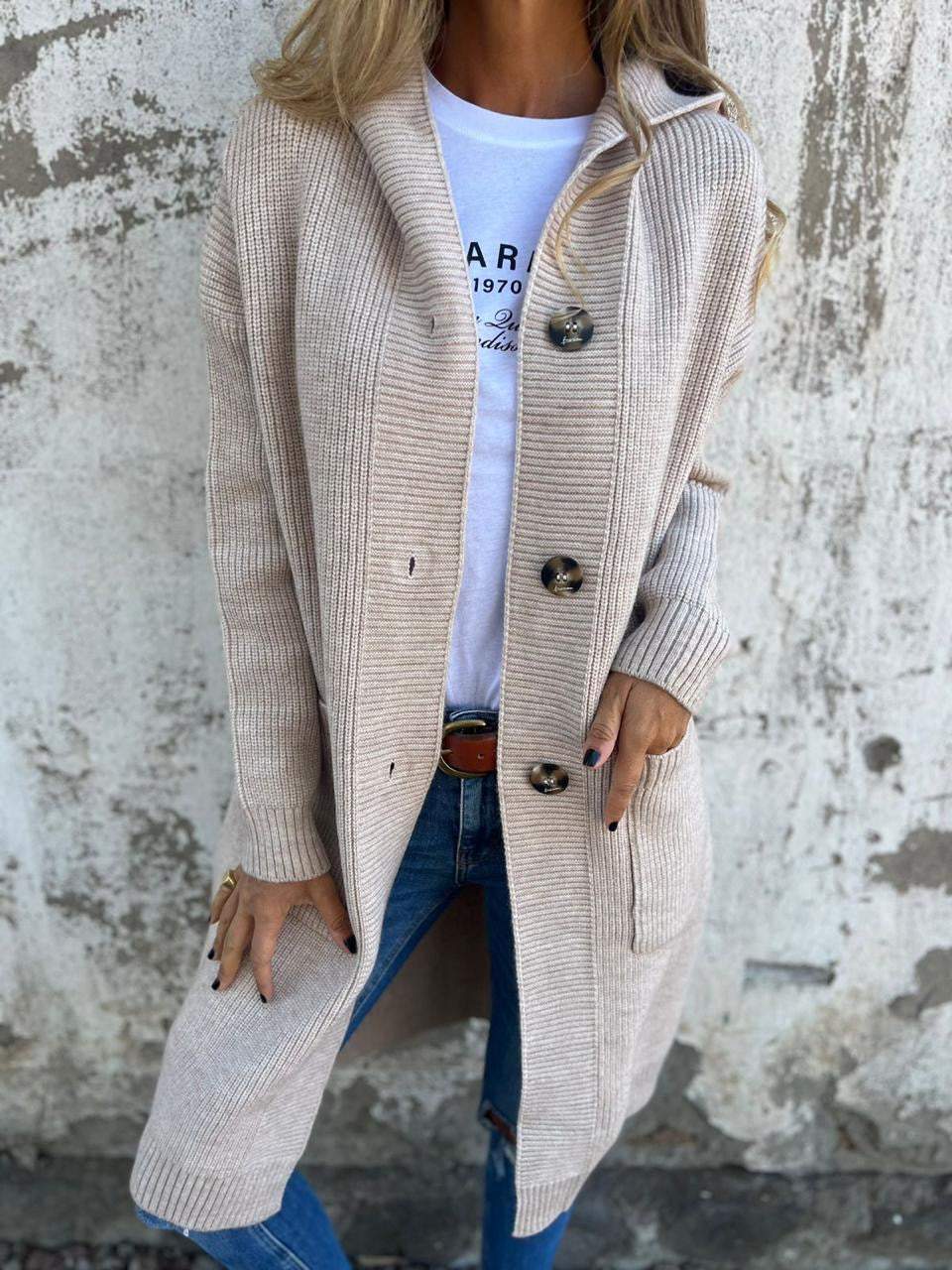 Lucienne | Women's Soft Knit Long Hooded Cardigan Sweater