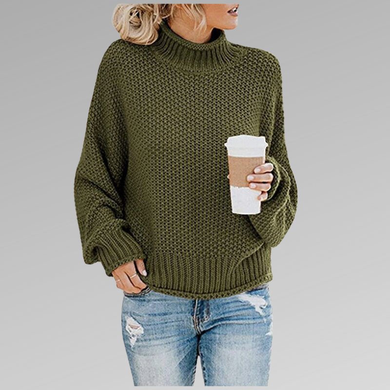 Livia | Women's Knit Turtleneck Oversized Sweater