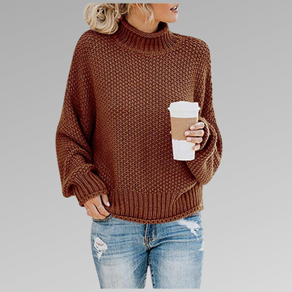 Livia | Women's Knit Turtleneck Oversized Sweater