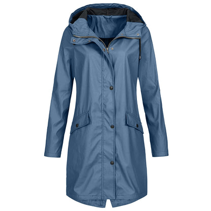 Maren | Women's Waterproof Longline Hooded Rain Jacket