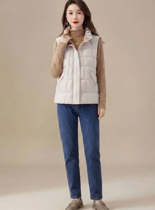 Marlene | Women's Quilted Sleeveless High-Collar Vest