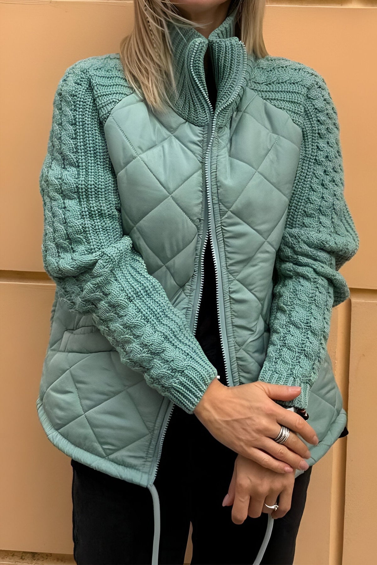 Nimue | Women's Quilted Jacket with Mock Neck