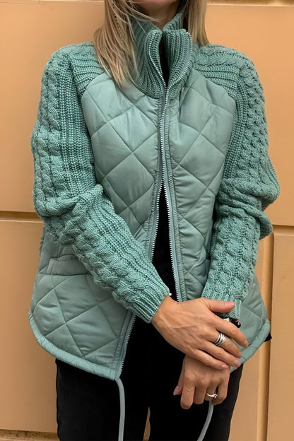 Nimue | Women's Quilted Jacket with Mock Neck