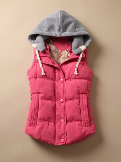 Nova | Women's Quilted Sleeveless Hooded Vest