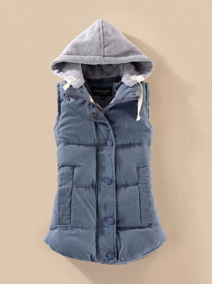 Nova | Women's Quilted Sleeveless Hooded Vest