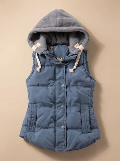 Nova | Women's Quilted Sleeveless Hooded Vest
