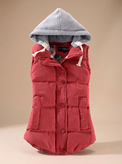 Nova | Women's Quilted Sleeveless Hooded Vest