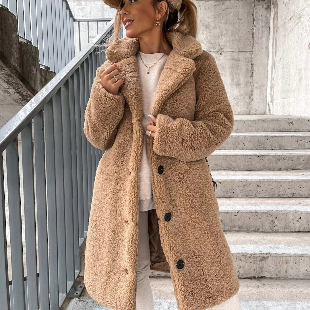 Octavia | Women's Teddy Fleece Oversized Long Coat