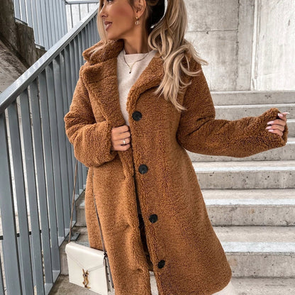 Octavia | Women's Teddy Fleece Oversized Long Coat