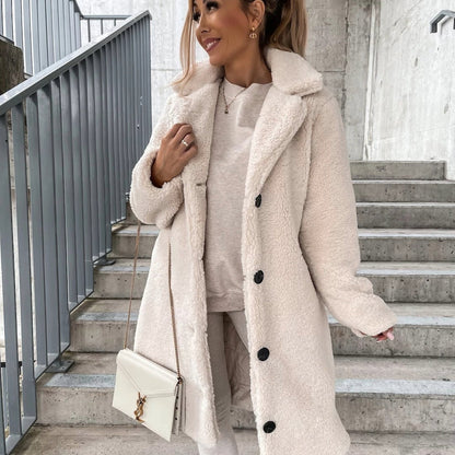 Octavia | Women's Teddy Fleece Oversized Long Coat