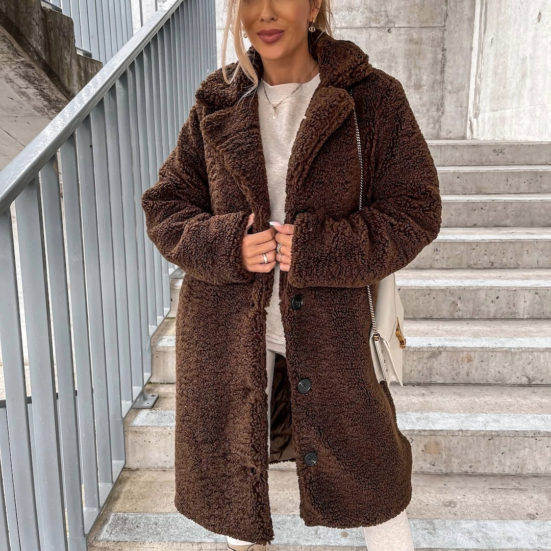 Octavia | Women's Teddy Fleece Oversized Long Coat