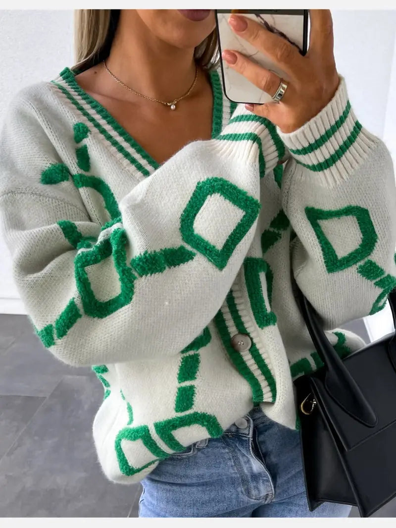 Romy | Women's Button-Down V-Neck Cardigan Sweater