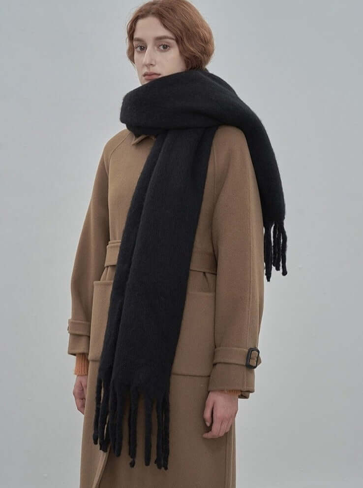 Rosalie | Women's Plush Oversized Fringe Winter Scarf