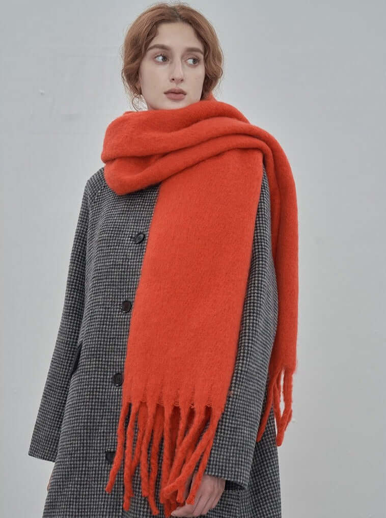 Rosalie | Women's Plush Oversized Fringe Winter Scarf