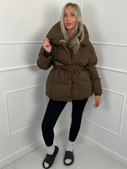 Roxanne | Women's Quilted Belted Puffer Coat