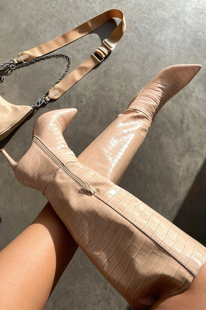 Sienna | Women's Knee High Stiletto Pointed-Toe Boots