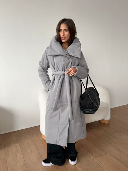 Sloane | Women's Quilted Belted Winter Puffer Jacket