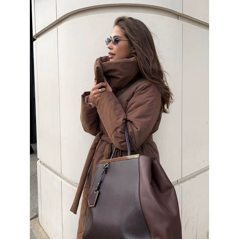 Sloane | Women's Quilted Belted Winter Puffer Jacket