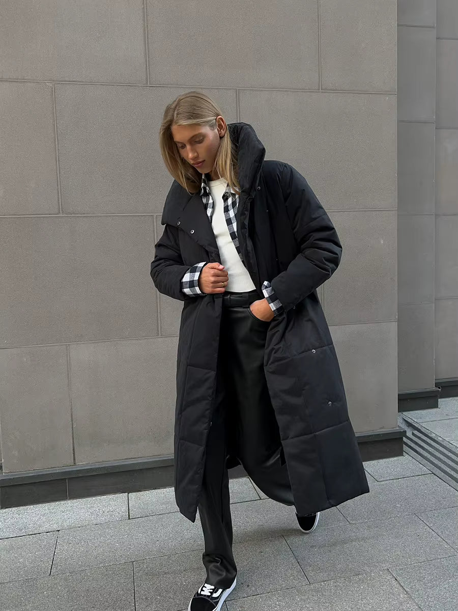 Sloane | Women's Quilted Belted Winter Puffer Jacket