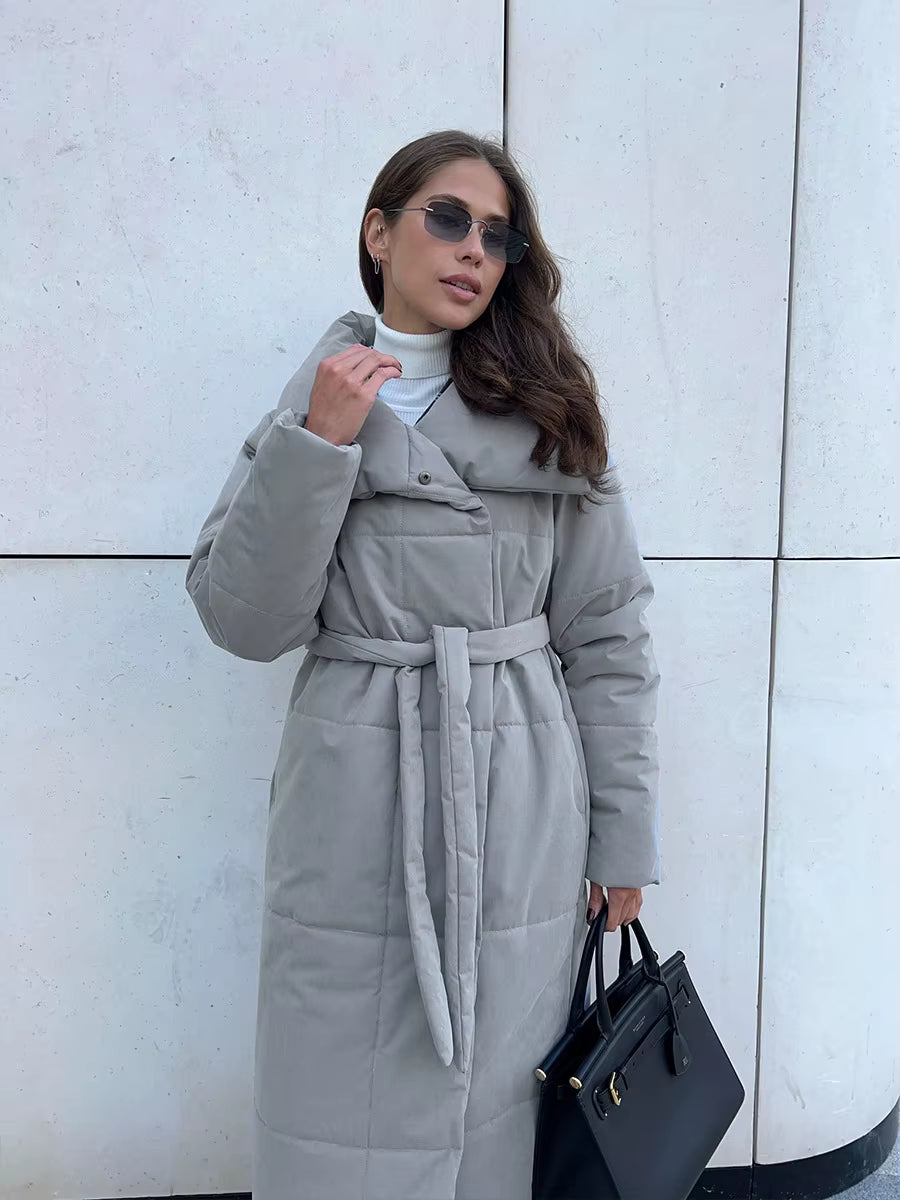 Sloane | Women's Quilted Belted Winter Puffer Jacket