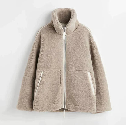 Sloane | Women's Wool-Blend Oversized High-Neck Winter Coat