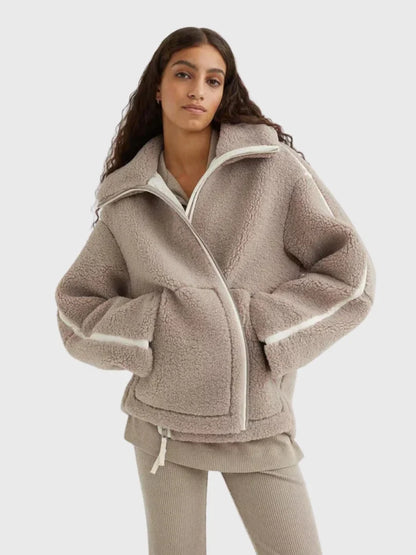 Sloane | Women's Wool-Blend Oversized High-Neck Winter Coat