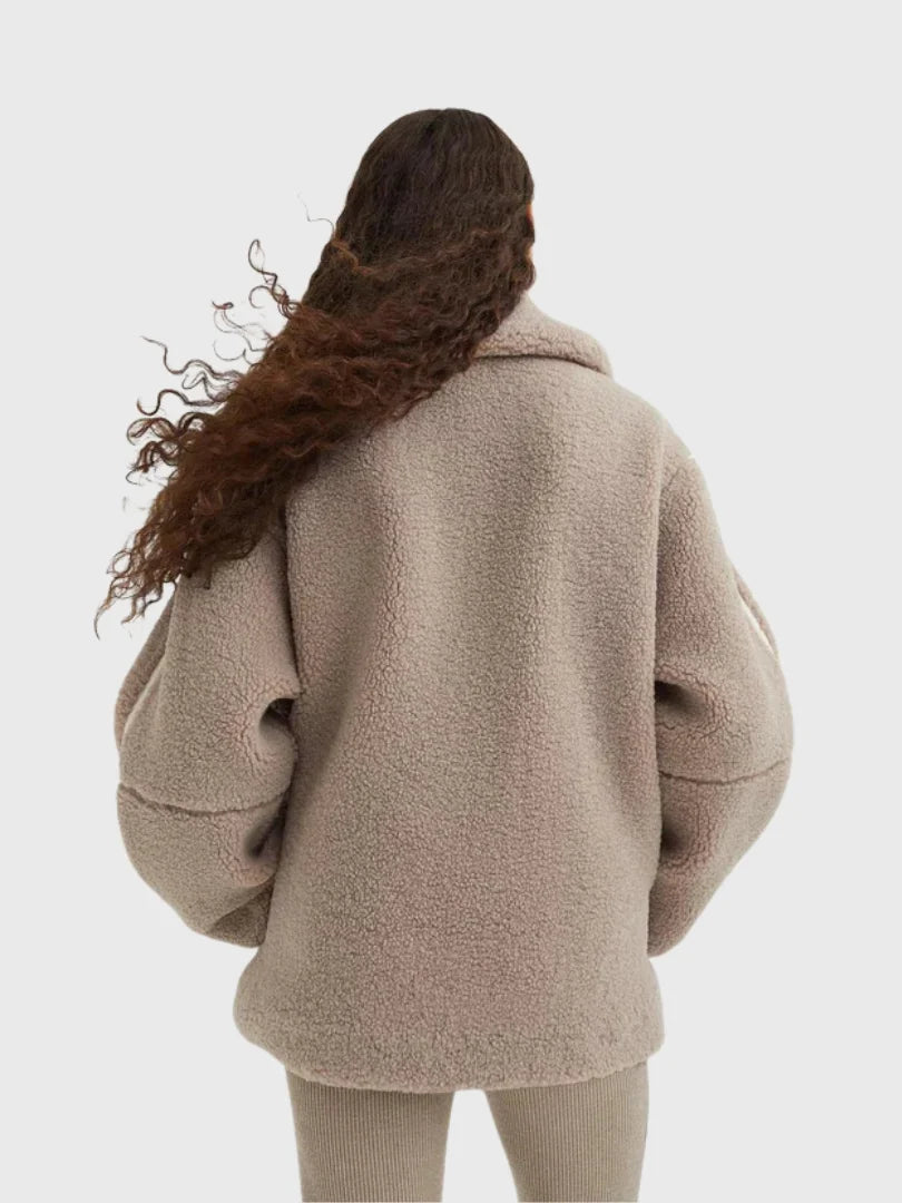Sloane | Women's Wool-Blend Oversized High-Neck Winter Coat