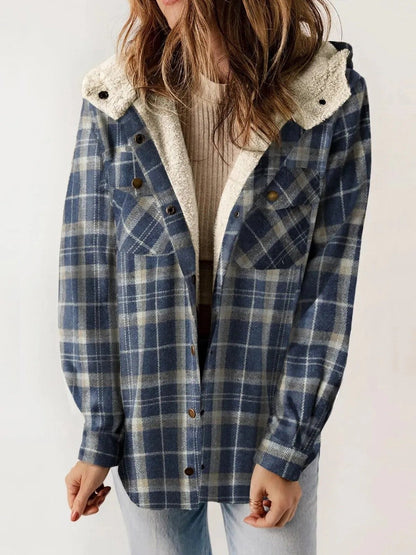 Sutton | Women's Sherpa-Lined Hooded Plaid Flannel Jacket