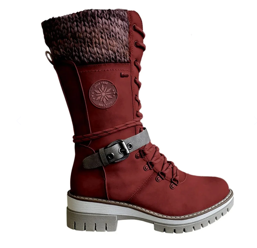 Sylvie | Women's Leather Knee High Combat Boots