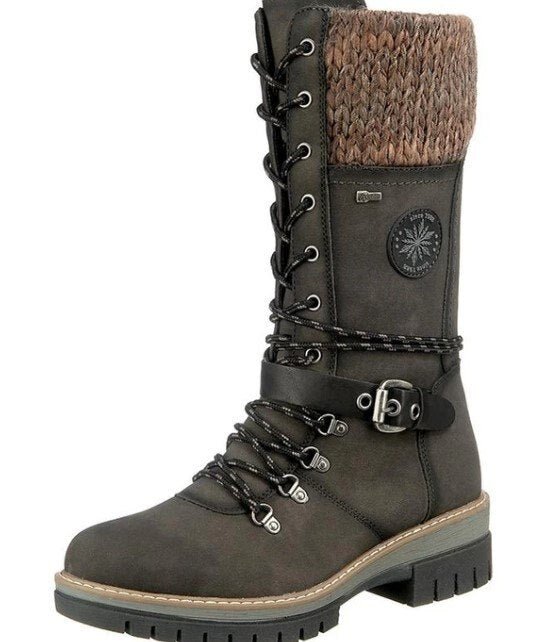 Sylvie | Women's Leather Knee High Combat Boots