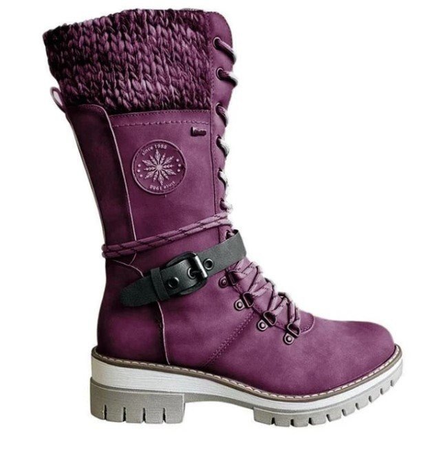 Sylvie | Women's Leather Knee High Combat Boots