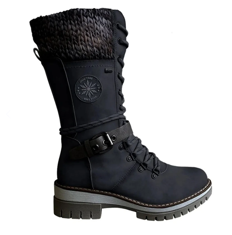 Sylvie | Women's Leather Knee High Combat Boots
