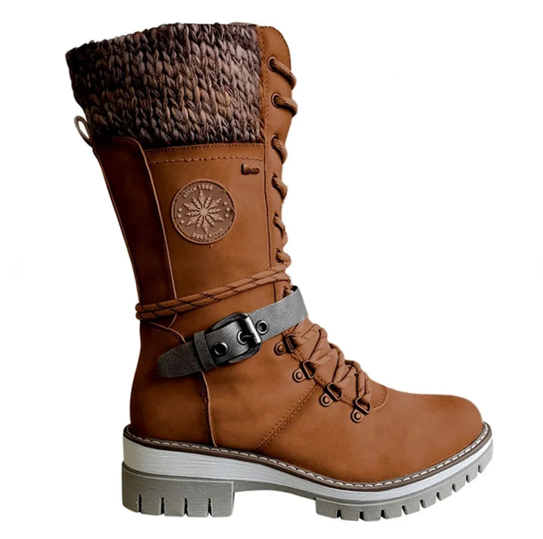 Sylvie | Women's Leather Knee High Combat Boots