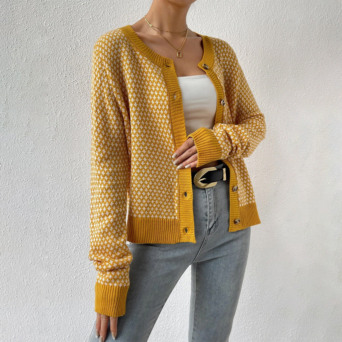 Thea | Women's Knit Button-Front Long Sleeve Cardigan