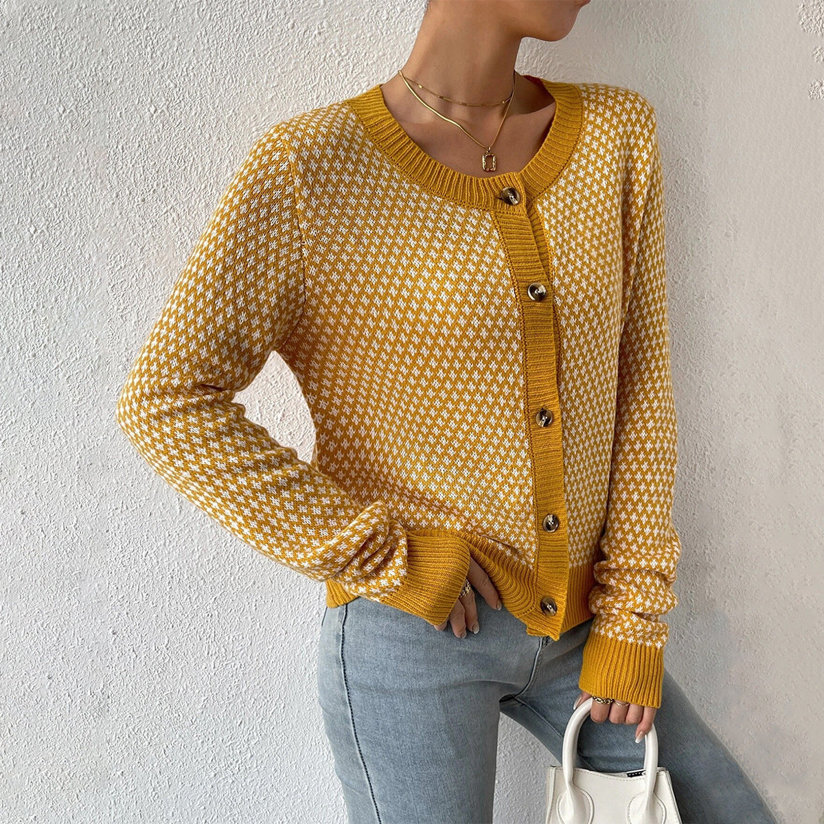 Thea | Women's Knit Button-Front Long Sleeve Cardigan
