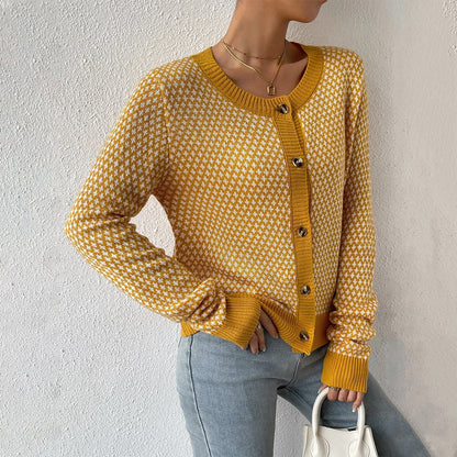 Thea | Women's Knit Button-Front Long Sleeve Cardigan