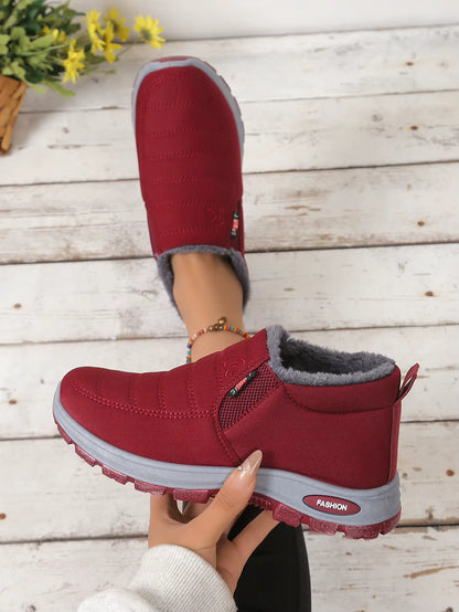 Willow | Women's Faux Fur Lined Slip-On Winter Sneakers