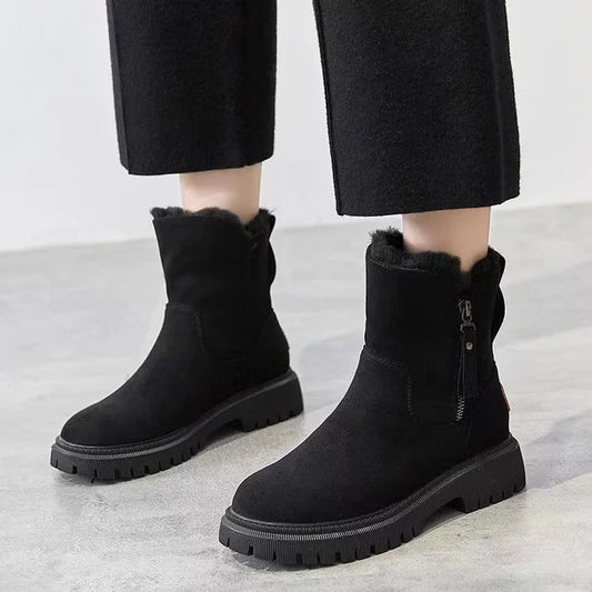 Willow | Women's Mid-Calf Zip-Up Round Toe Boots